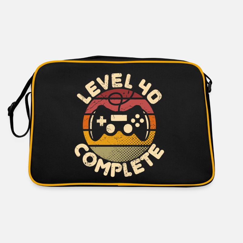 40th Birthday Level 40 Complete 40 Years Gift Retro Bag