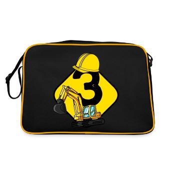 Pelle 3 ans idée cadeau d'anniversaire pour enfants - Sac Retro - noir/or - Dos