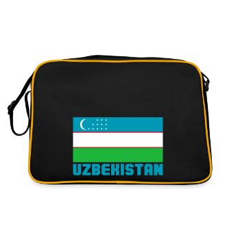 Ouzbékistan - Sac Retro - noir/or - Dos