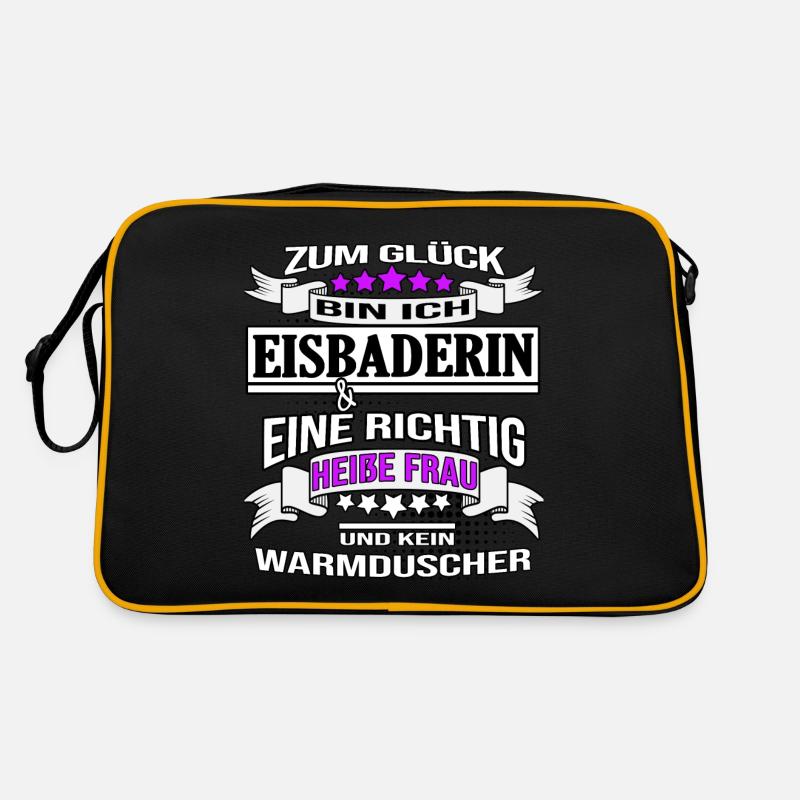 eisbader winterbaderin eisbader eisbademeisterin Retro Tasche