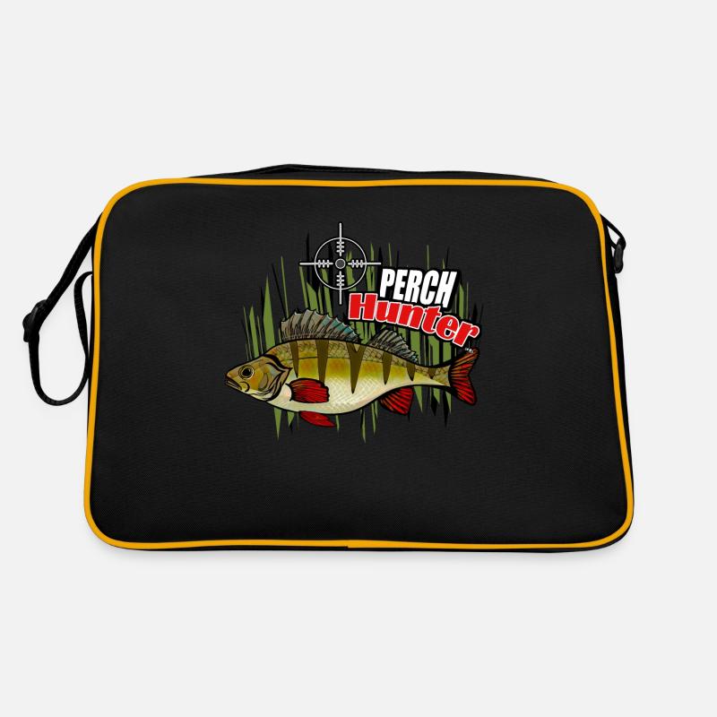 Barschfischen Retro Tasche