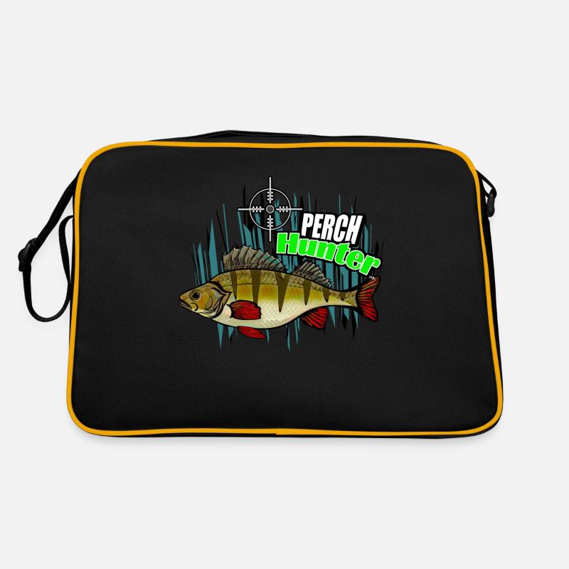 Barschfischen Retro Tasche