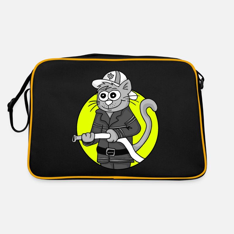 Chat rétro pompiers Sac Retro