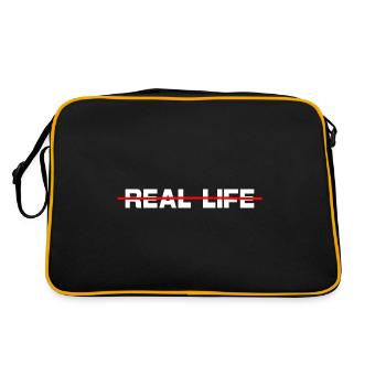 Gamer « No Real Life » Nerd en ligne - Sac Retro - noir/or - Dos