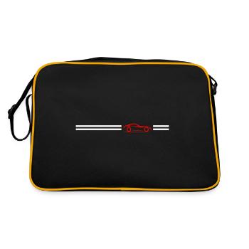 Car Sports Car Silhouette Design - Retro Bag - black/gold - Back