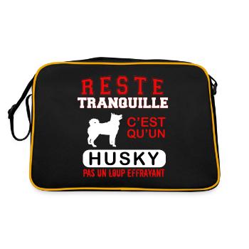 husky pas un loup - Sac Retro - noir/or - Dos