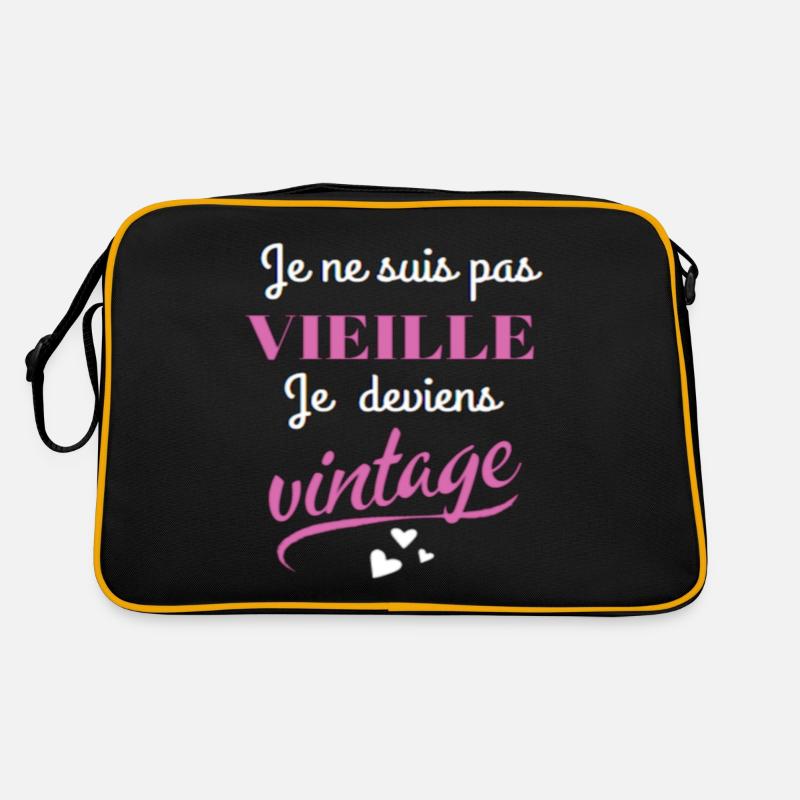 Je ne suis pas vieille je deviens vintage. Sac Retro