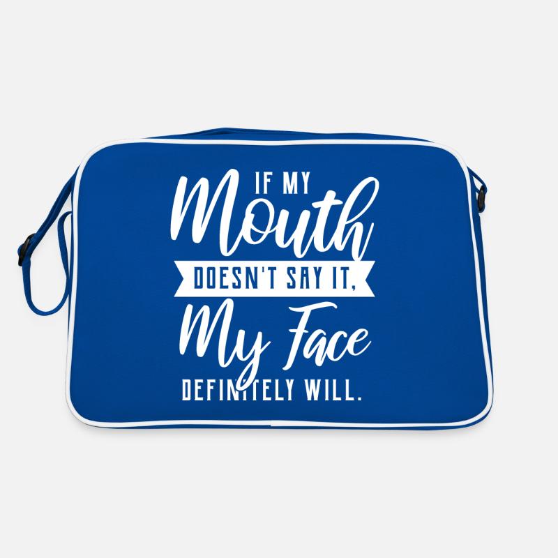 Witziges Zitat Retro Tasche