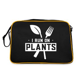 Je suis propulsé par les plantes Légumes - Sac Retro - noir/or - Dos