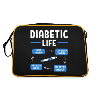 Diabetiker Insulin - Retro Bag - black/gold - Back
