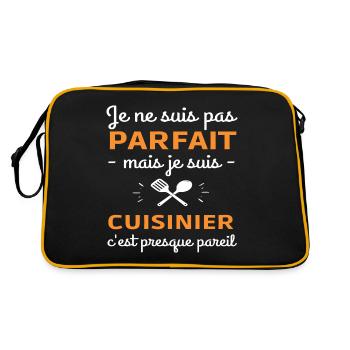 Cuisinier pas parfait humour cuisine cadeau - Sac Retro - noir/or - Dos