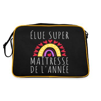 Super maitresse humour maîtresse cadeau - Sac Retro - noir/or - Dos