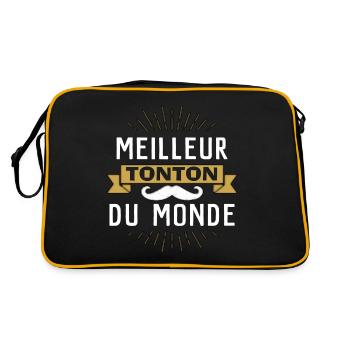 tonton meilleur tonton humour tonton cadeau oncle - Sac Retro - noir/or - Dos