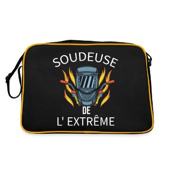 Soudeur humour soudeuse extrême cadeau soudure - Sac Retro - noir/or - Dos