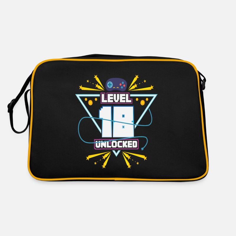 Level Up Gamer Zocker Gaming 18's Nerd Gift Sac Retro