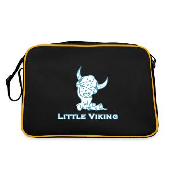 Cadeau de valhalla fête des pères viking bébé fils papa - Sac Retro - noir/or - Dos