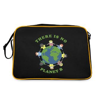There Is No Planet B Sauve le jour du cadeau de la Terre - Sac Retro - noir/or - Dos