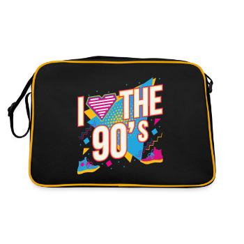 I Love 90s 90s Motto Party Outfit Gift - Sac Retro - noir/or - Dos