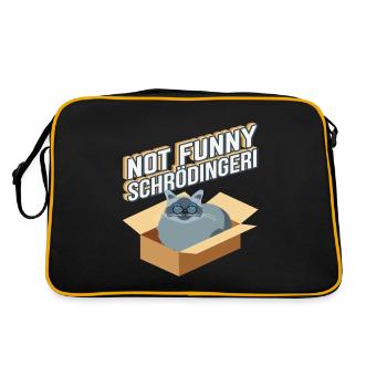 Cats Schrödinger physics student teacher gift - Retro Bag - black/gold - Back