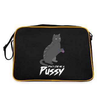 Cat Nail Polish Cat Lovers Cadeau - Sac Retro - noir/or - Dos