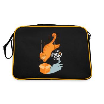 Cats Schrödinger physics student teacher gift - Retro Bag - black/gold - Back