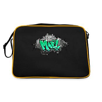 Mael Graffiti Name - Retro Bag - black/gold - Back