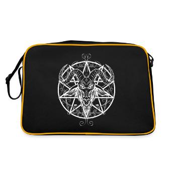 Baphomet blanc - Sac Retro - noir/or - Dos