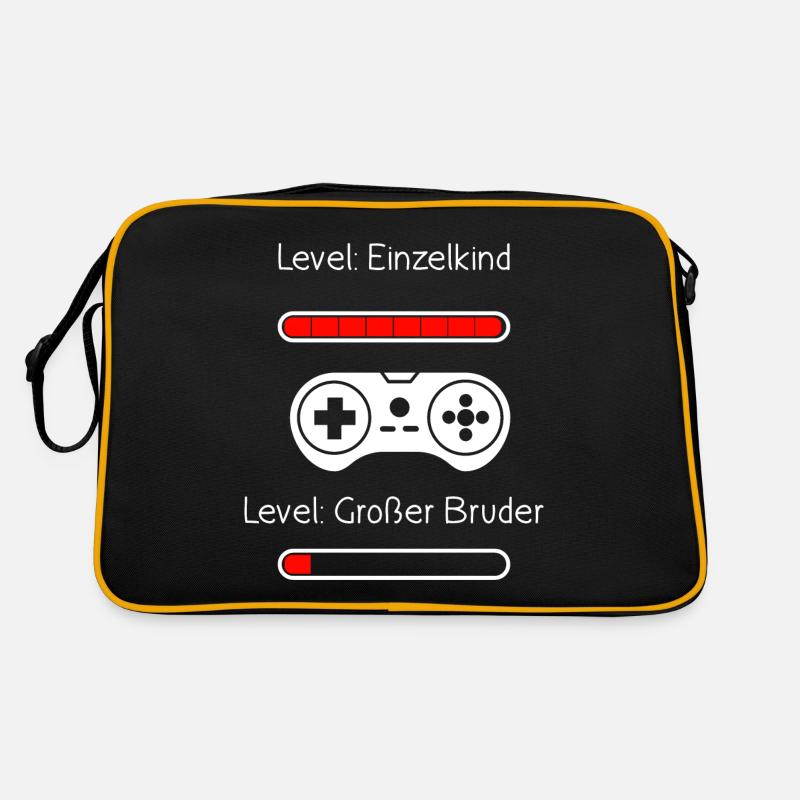 Großer Bruder Level Up Einzelkind Completet Zocker Retro Tasche