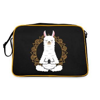 Yoga Llama Alpaga Namaste animal relaxant - Sac Retro - noir/or - Dos