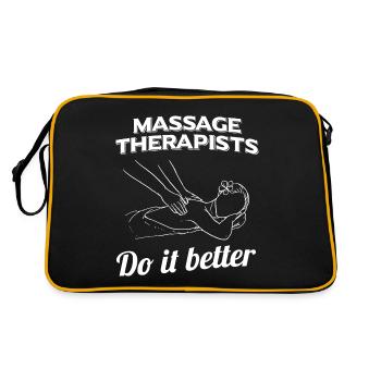 Physiotherapy | Physio Physiotherapist Gifts - Retro Bag - black/gold - Back