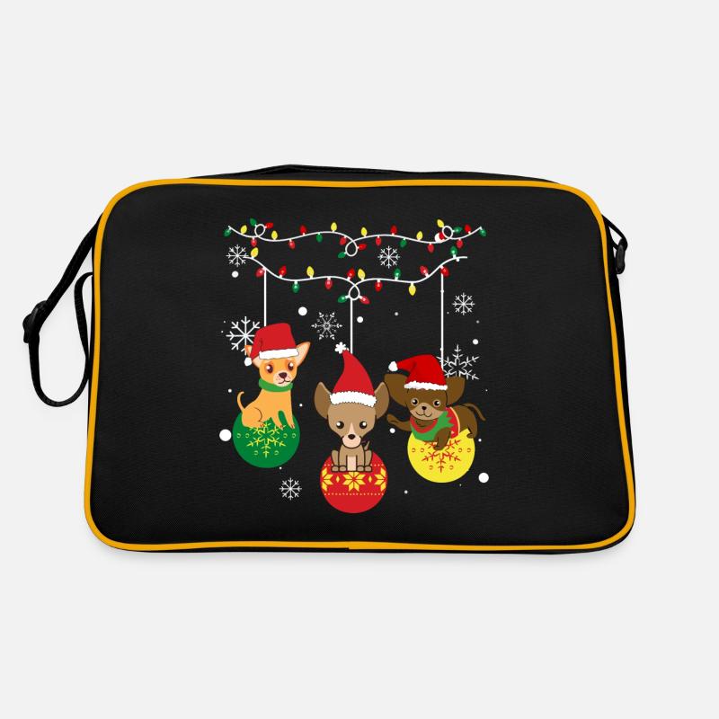 Hund Weihnachten Retro Tasche