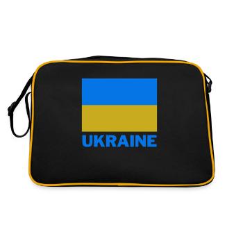 Ukraine design avec drapeau et couleurs nationales - Sac Retro - noir/or - Dos