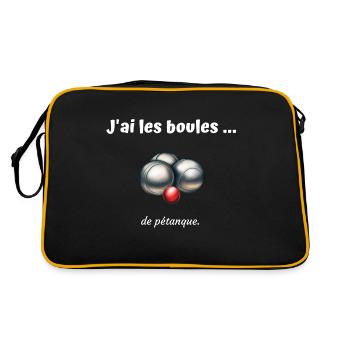 J ai les boules de pétanque - Sac Retro - noir/or - Dos
