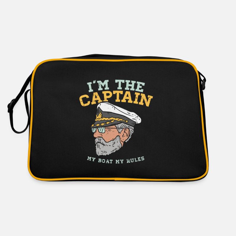 I am the captain - My boat - My rules Retro Bag