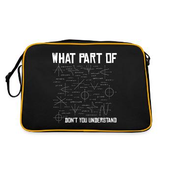 Math math teacher student saying gift - Retro Bag - black/gold - Back