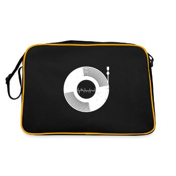 Record Record Record Record Player Gift - Retro Bag - black/gold - Back