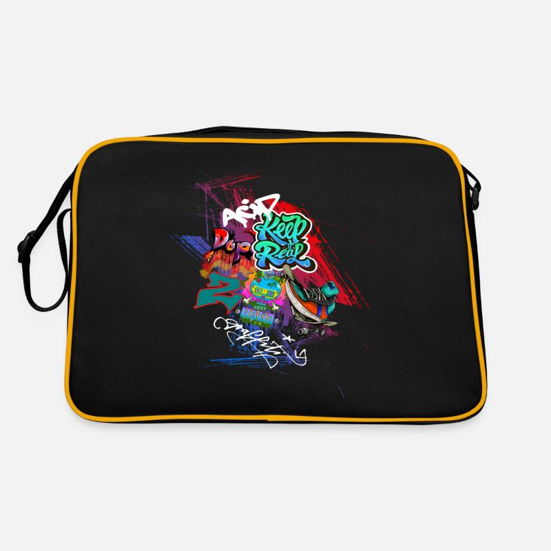 Graffiti Design - Retro Bag - black/gold