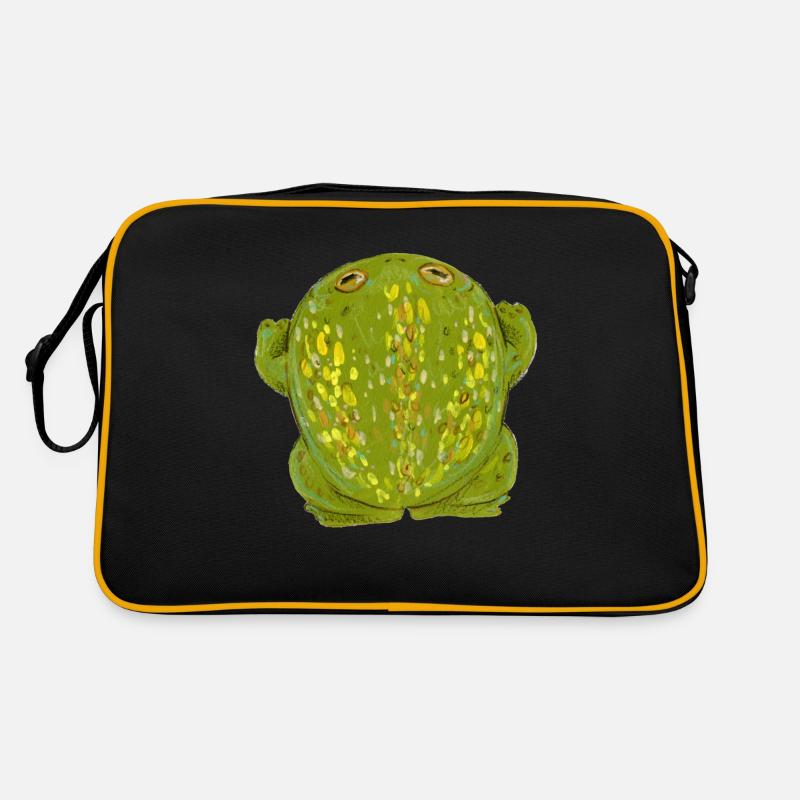 Frog Toad grass green Retro Bag