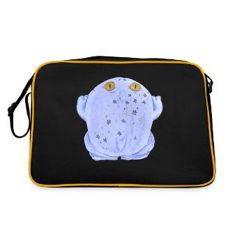 Frog toad in pastel - Retro Bag - black/gold - Back