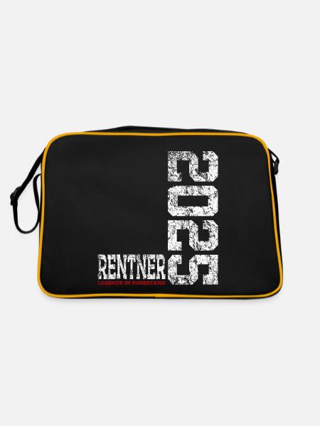 RENTNER 2025 RENTE LEGENDE IM RUHESTAND 2025 - Retro Tasche - Schwarz/Gold - Hinten