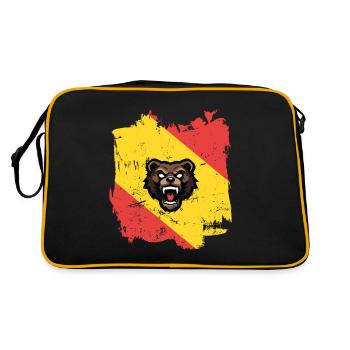 Bern Wappen - Für Berner und alle, die Bern lieben - Retro Tasche - Schwarz/Gold - Hinten
