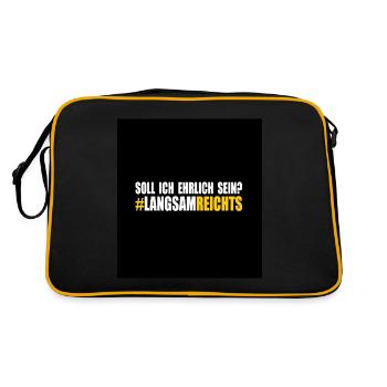 LANGSAM REICHTS - Retro Tasche - Schwarz/Gold - Hinten