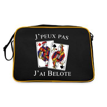 J'peux pas j'ai Belote - Sac Retro - noir/or - Dos