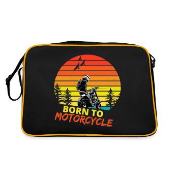 Motorcycle Lifestyle / Motorrad / Motorräder biker - Retro Tasche - Schwarz/Gold - Hinten