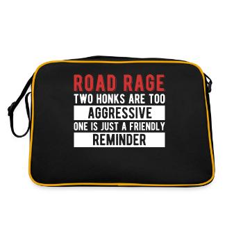 Rage au volant drôle en disant conducteur de voiture de circulation, camionneur - Sac Retro - noir/or - Dos