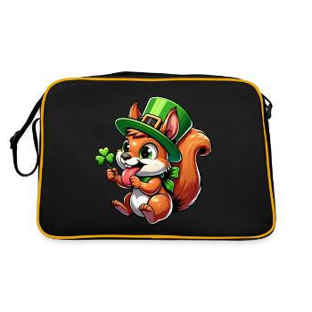 St. Patrick's Cheeky Squirrel - Retro Bag - black/gold - Back