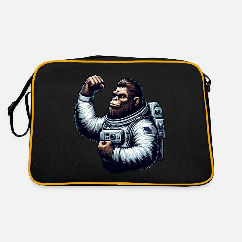 Astronaut Monkey Chimpanzee Gorilla Retro Bag
