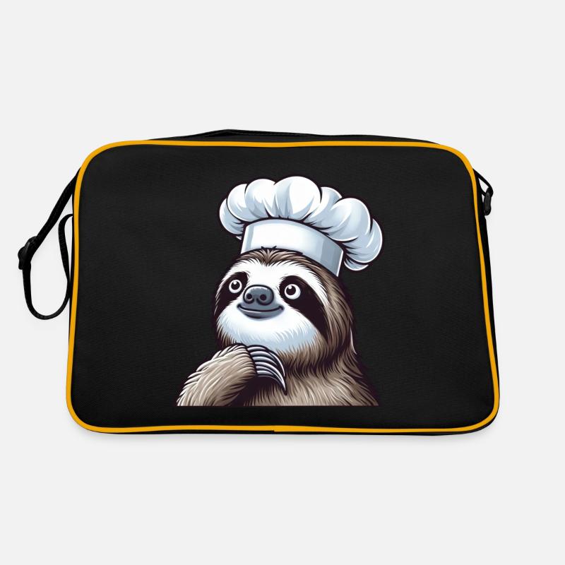Cute Sloth as Chef Retro Bag