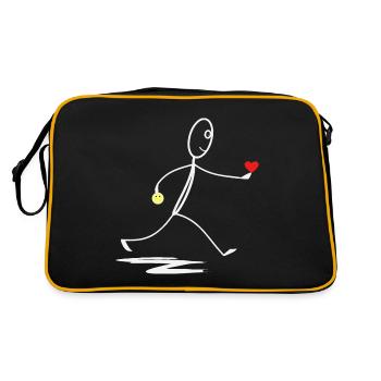 Heart - Cordial - Stick figure - Retro Bag - black/gold - Back