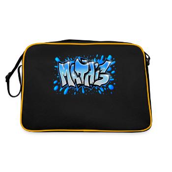 Mathis - Retro Tasche - Schwarz/Gold - Hinten
